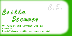 csilla stemmer business card